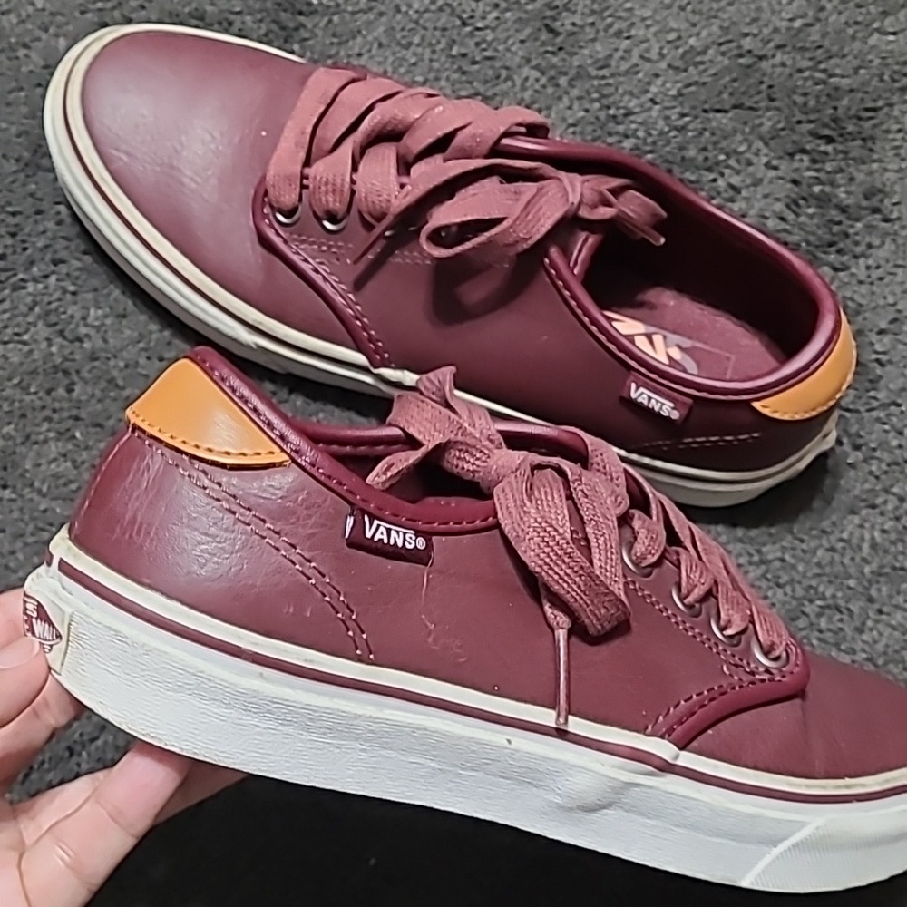 Vans leather maroon sneakers Adult Lowtops ultra‎ 8 - Picture 9 of 17